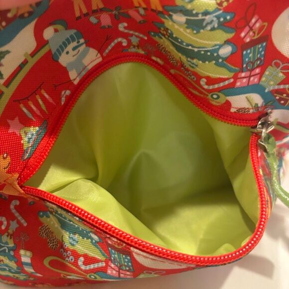 Eco Lily Bloom Red Christmas Holiday Icons Crossbody Purse Hard To Find Style - Picture 7 of 13